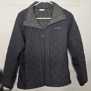 Columbia Women's High Collar Snap Front Quilted Jacket Size Small